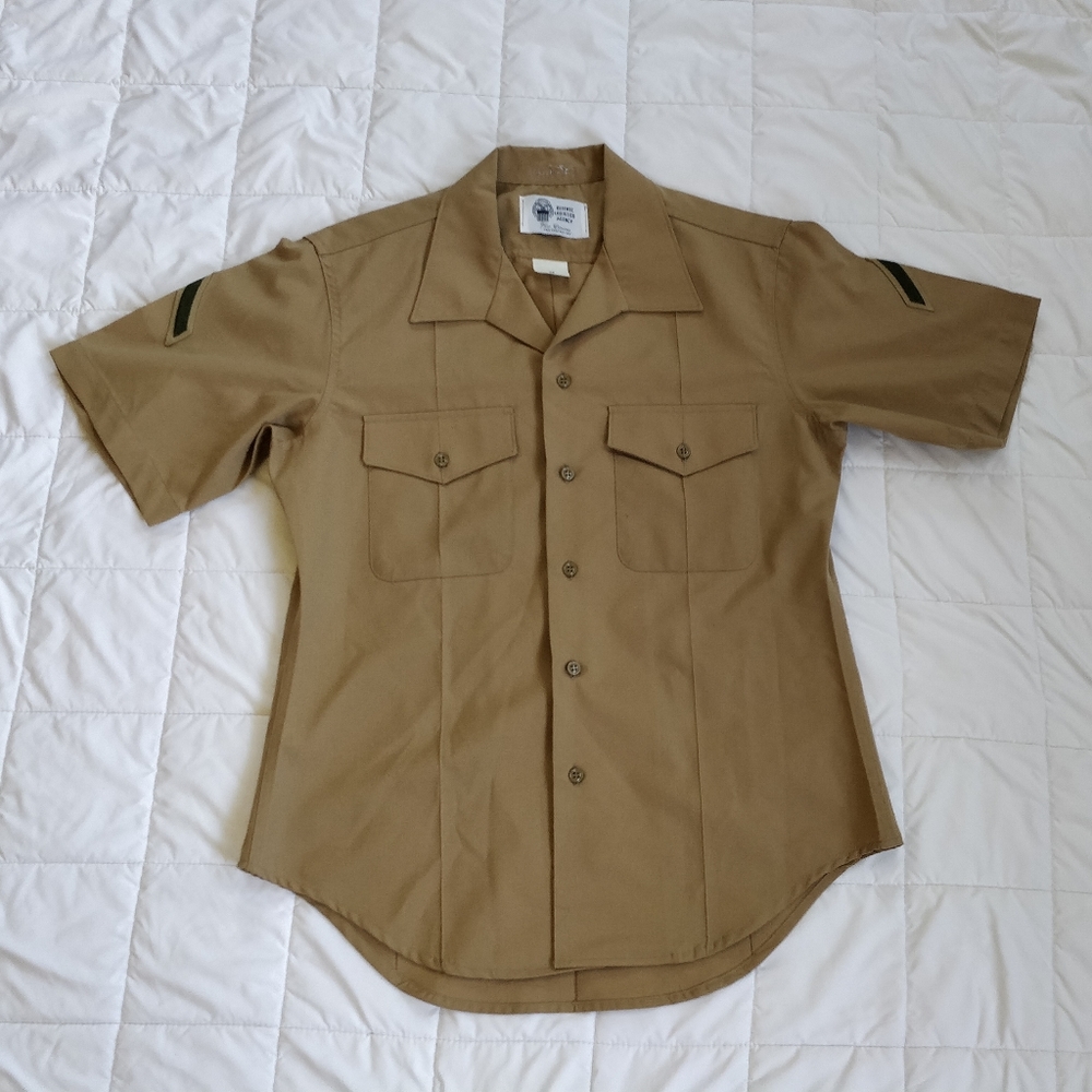 USMC Men's "B" Uniform Shirt w/ PFC Chevron